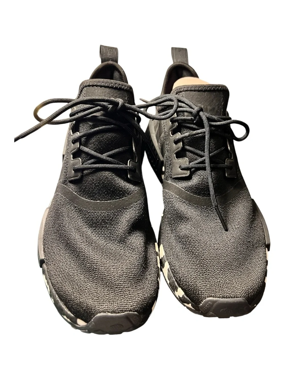 adidas Black Knit Lace-Up Sneakers
